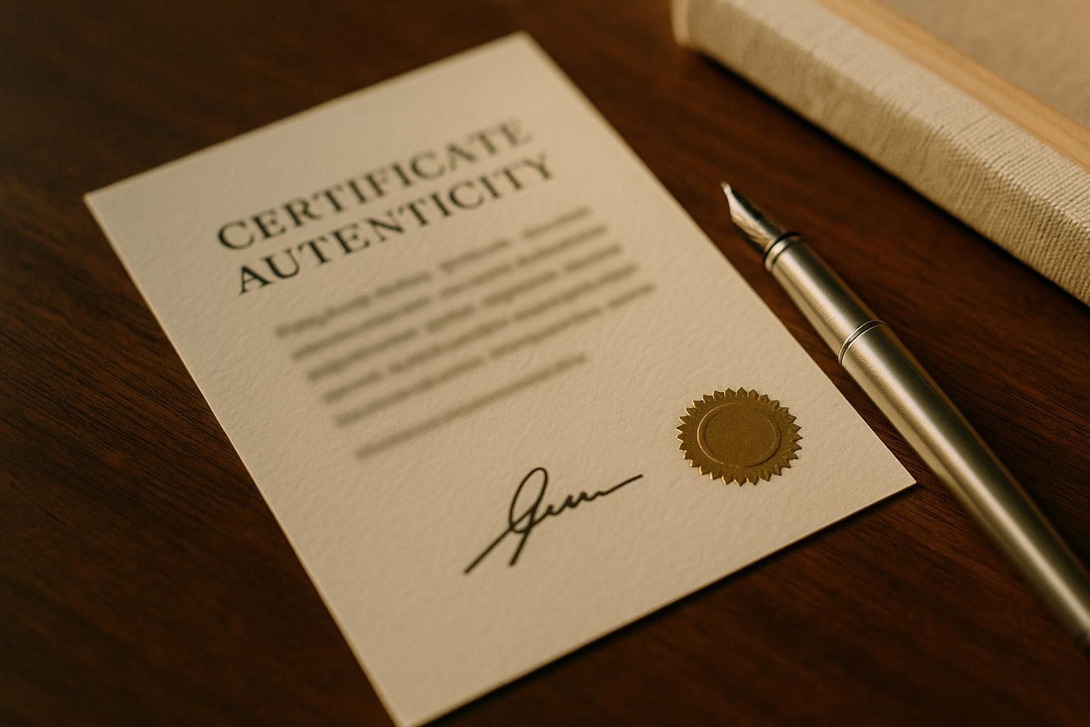 What a Certificate of Authenticity actually guarantees